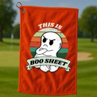 This Is Boo Sheet Cartoon Ghost Funny Halloween Golf Towel