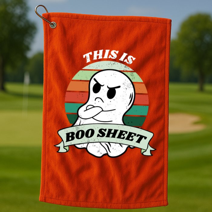 This Is Boo Sheet Cartoon Ghost Funny Halloween Golf Towel