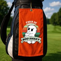 This Is Boo Sheet Cartoon Ghost Funny Halloween Golf Towel