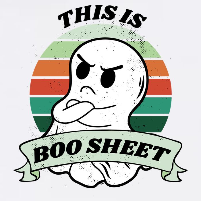 This Is Boo Sheet Cartoon Ghost Funny Halloween Garment-Dyed Sweatshirt