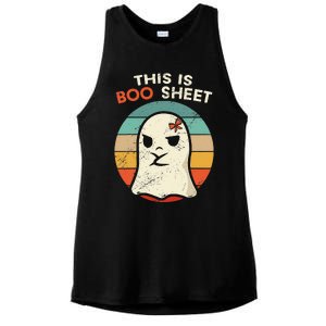 This Is Boo Sheet Funny Halloween Costumes Funny Halloween Ladies PosiCharge Tri-Blend Wicking Tank