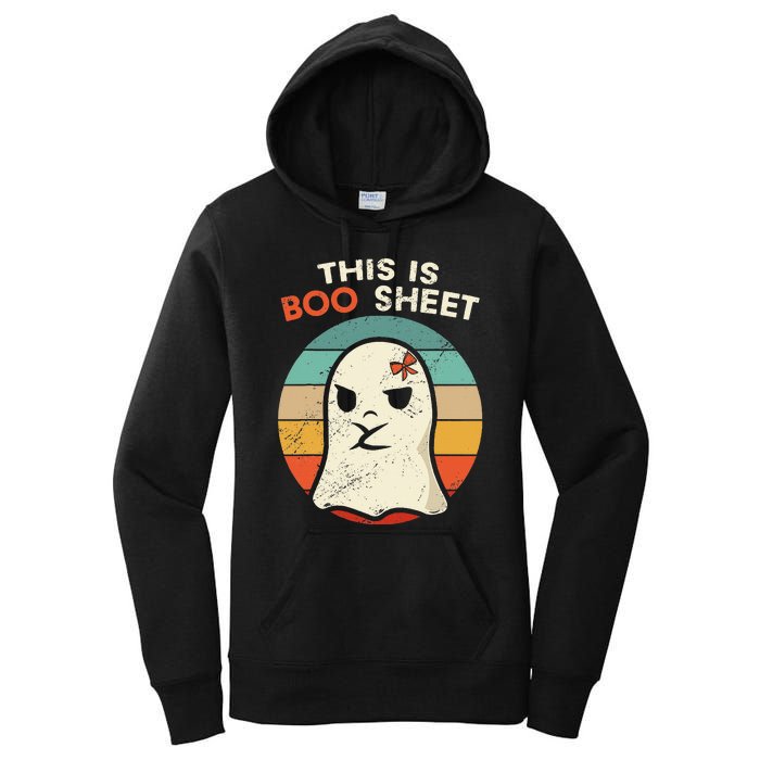 This Is Boo Sheet Funny Halloween Costumes Funny Halloween Women's Pullover Hoodie