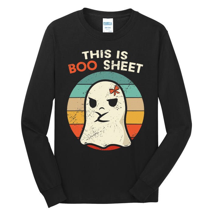 This Is Boo Sheet Funny Halloween Costumes Funny Halloween Tall Long Sleeve T-Shirt