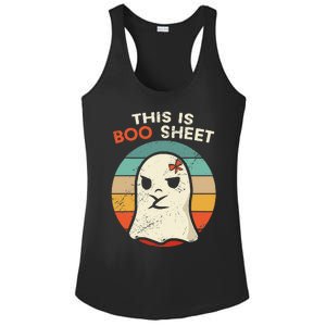 This Is Boo Sheet Funny Halloween Costumes Funny Halloween Ladies PosiCharge Competitor Racerback Tank