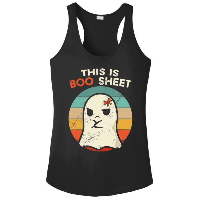 This Is Boo Sheet Funny Halloween Costumes Funny Halloween Ladies PosiCharge Competitor Racerback Tank