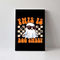 This Is Boo Sheet Ghost Groovy Halloween Costume Canvas