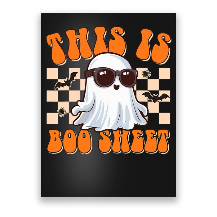 This Is Boo Sheet Ghost Groovy Halloween Costume Poster