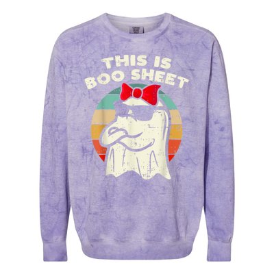 This Is Boo Sheet Ghost Retro Halloween Colorblast Crewneck Sweatshirt