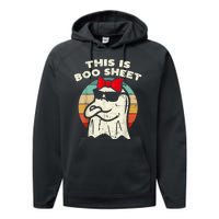 This Is Boo Sheet Ghost Retro Halloween Performance Fleece Hoodie