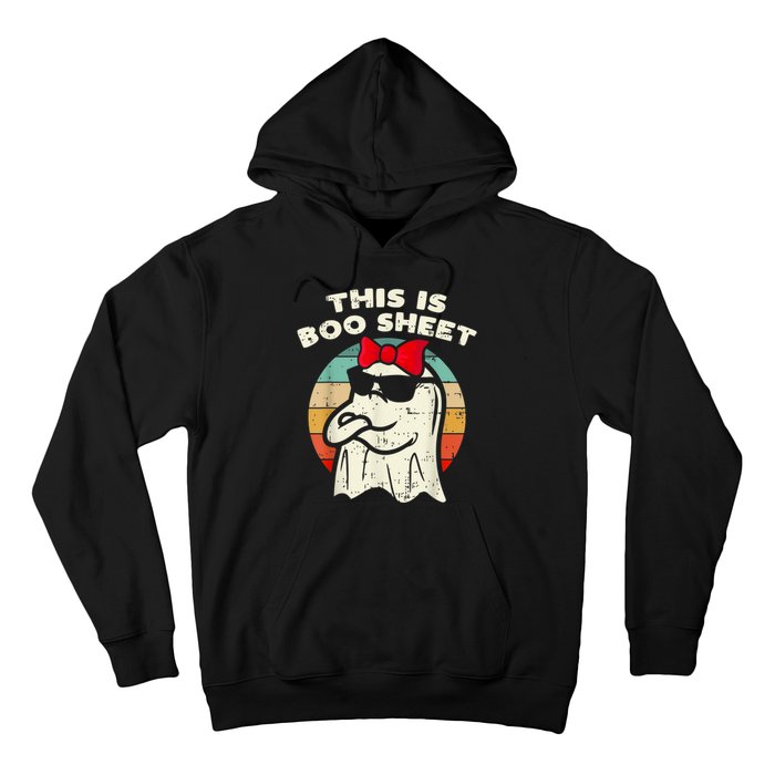 This Is Boo Sheet Ghost Retro Halloween Hoodie