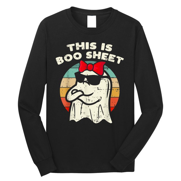 This Is Boo Sheet Ghost Retro Halloween Long Sleeve Shirt