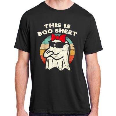 This Is Boo Sheet Ghost Retro Halloween Adult ChromaSoft Performance T-Shirt