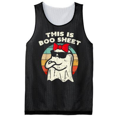 This Is Boo Sheet Ghost Retro Halloween Mesh Reversible Basketball Jersey Tank