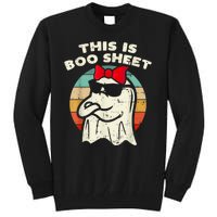 This Is Boo Sheet Ghost Retro Halloween Tall Sweatshirt