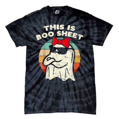 This Is Boo Sheet Ghost Retro Halloween Tie-Dye T-Shirt