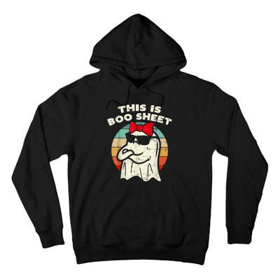 This Is Boo Sheet Ghost Retro Halloween Tall Hoodie