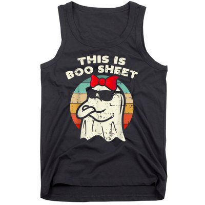 This Is Boo Sheet Ghost Retro Halloween Tank Top