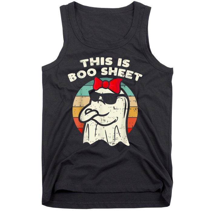 This Is Boo Sheet Ghost Retro Halloween Tank Top