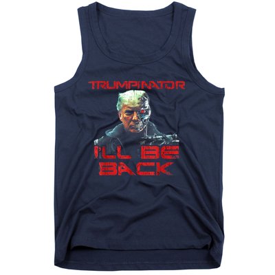 Trumpinator I'll Be Back 2024 Hilarious Donald Trump 1 Tank Top