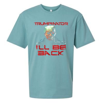 Trumpinator I'll Be Back 2024 Hilarious Donald Trump 1 Sueded Cloud Jersey T-Shirt