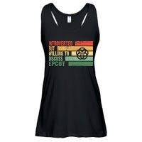 Trendy Introverted But Willing To Discuss Epcot Ladies Essential Flowy Tank