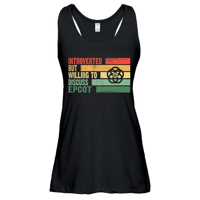 Trendy Introverted But Willing To Discuss Epcot Ladies Essential Flowy Tank