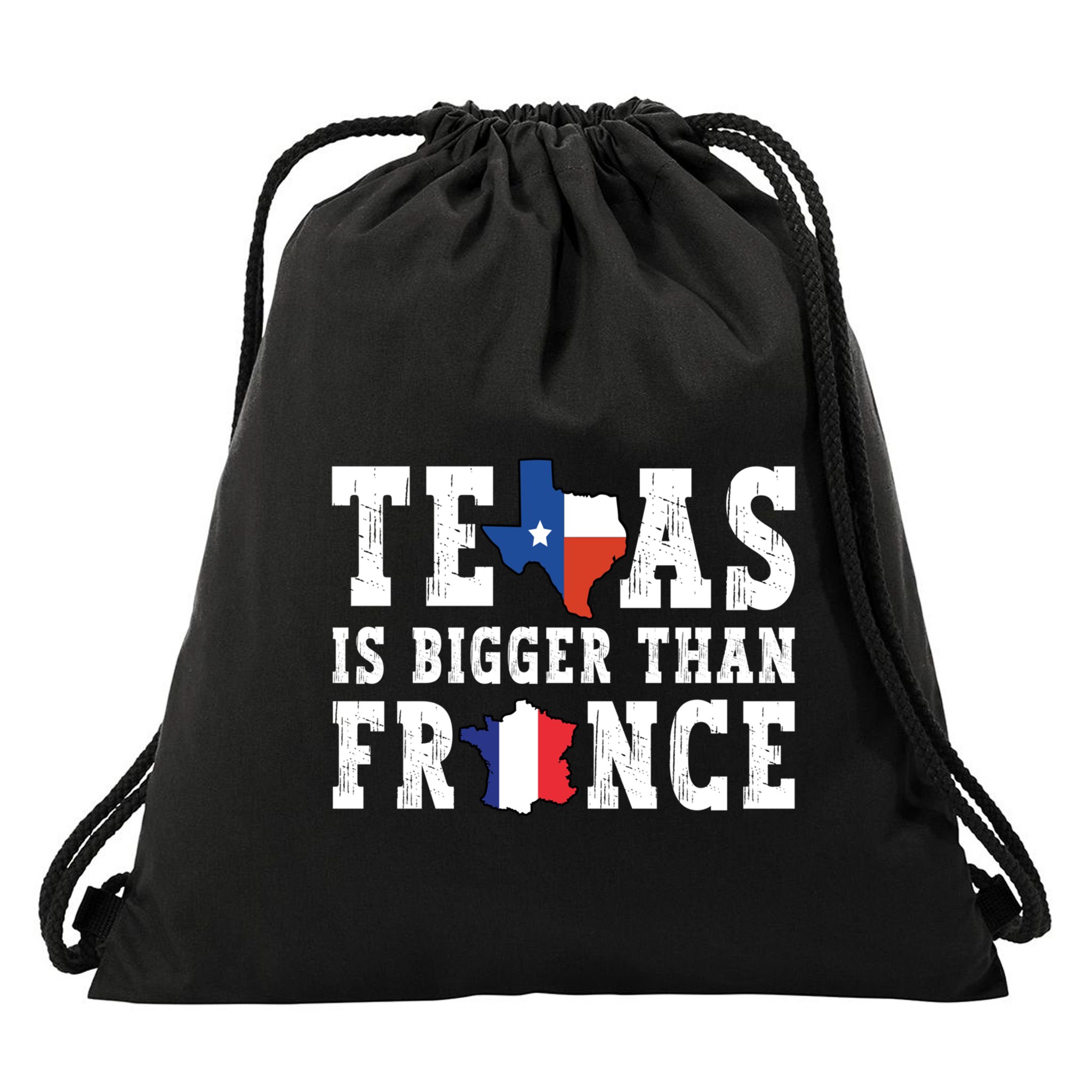 Texas Is Bigger Than France Funny Saying Cool Gift Drawstring Bag
