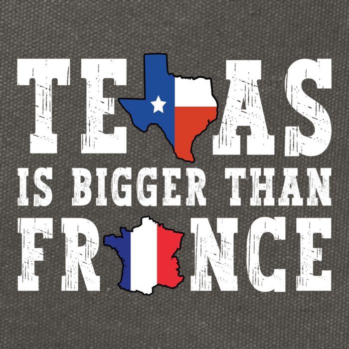 Texas Is Bigger Than France Funny Saying Cool Gift Cotton Canvas Backpack