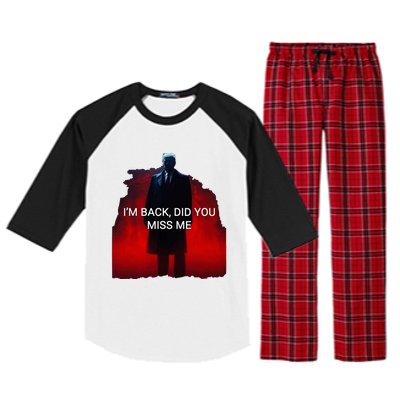 Trump IM Back Did You Miss Me Raglan Sleeve Pajama Set