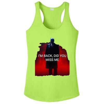 Trump IM Back Did You Miss Me Ladies PosiCharge Competitor Racerback Tank