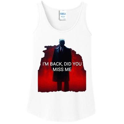 Trump IM Back Did You Miss Me Ladies Essential Tank