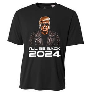 Trump Ill Be Back 2024 Funny Trump 2024 Second Presidency Cooling Performance Crew T-Shirt