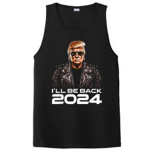 Trump Ill Be Back 2024 Funny Trump 2024 Second Presidency PosiCharge Competitor Tank