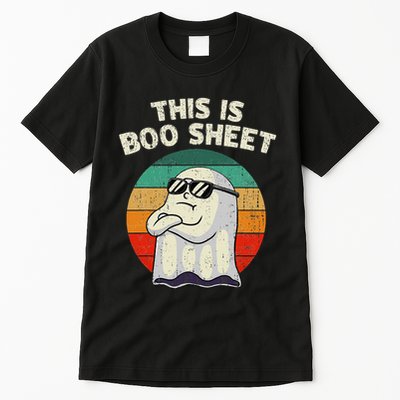 This Is Boo Sheet Ghost Retro Sunglasses Halloween Tall T-Shirt