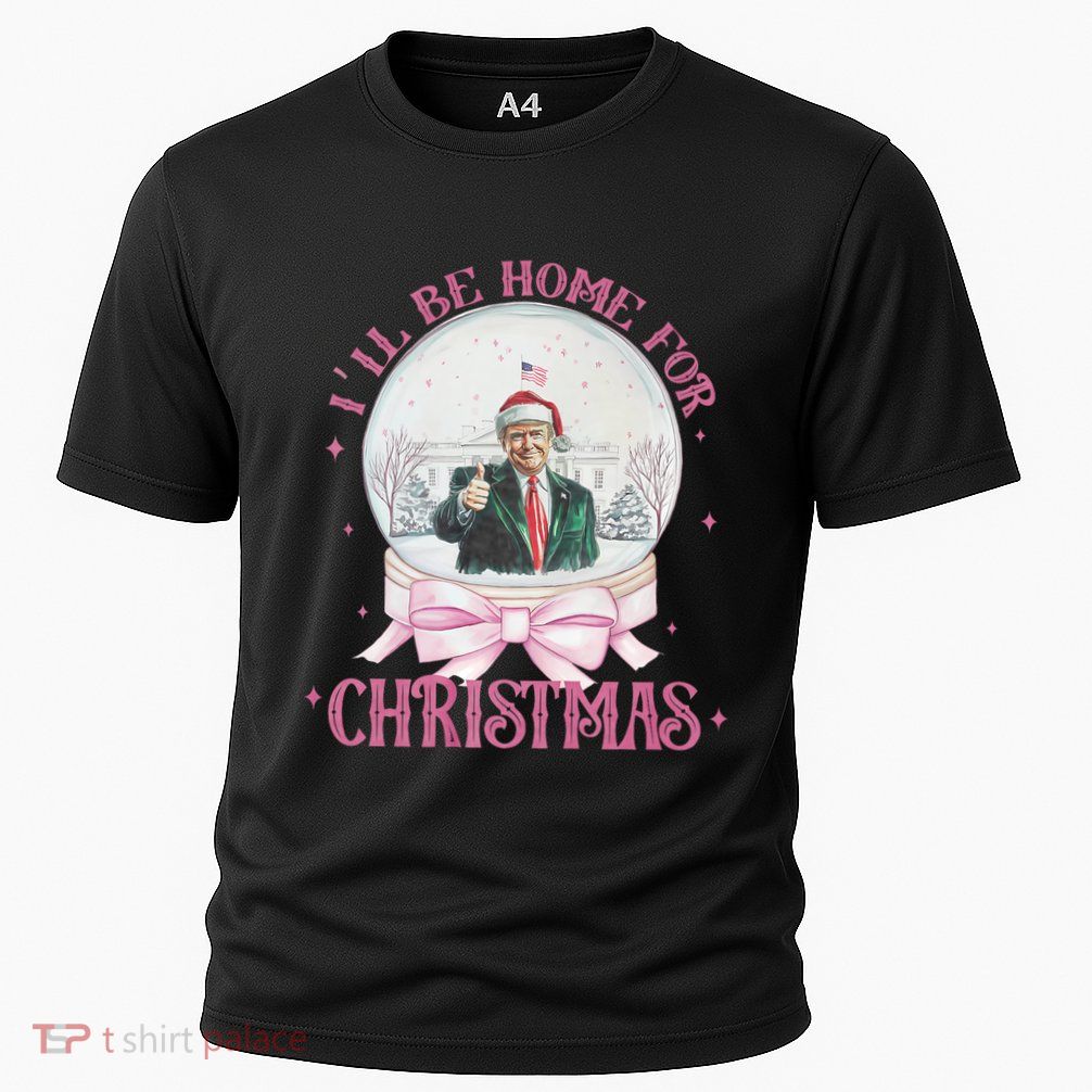 Trump ILl Be Home For Christmas Girly Coquette Xmas Pajamas Cooling Performance Crew T-Shirt