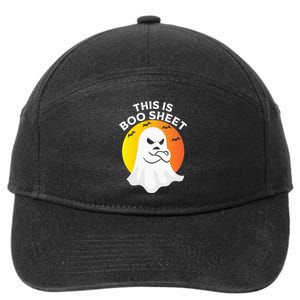 This Is Boo Sheet Ghost Retro Halloween Costume 7-Panel Snapback Hat