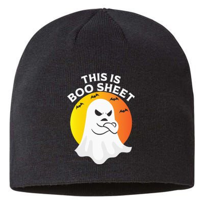 This Is Boo Sheet Ghost Retro Halloween Costume Sustainable Beanie