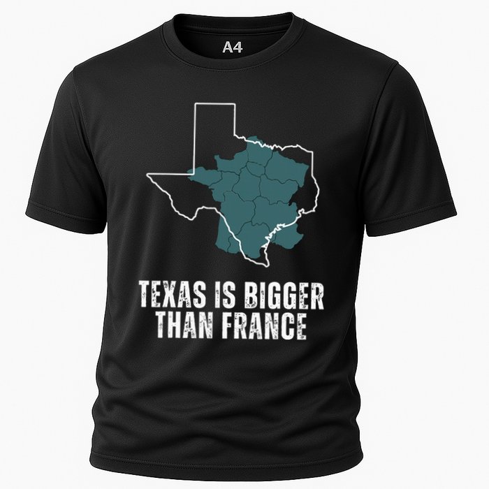 Texas Is Bigger Than France And Armed Funny Usa Cooling Performance Crew T-Shirt