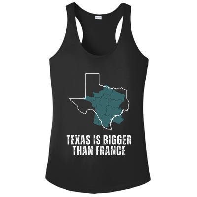 Texas Is Bigger Than France And Armed Funny Usa Ladies PosiCharge Competitor Racerback Tank