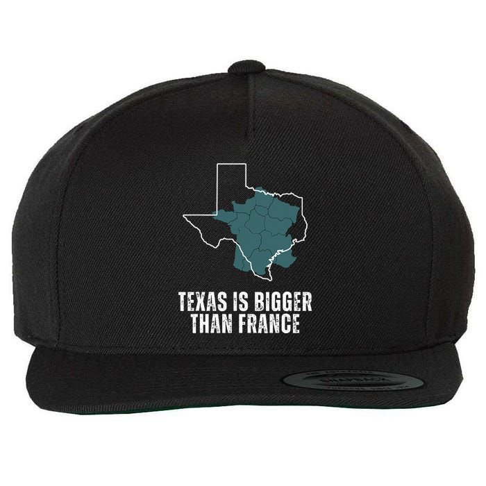 Texas Is Bigger Than France And Armed Funny Usa Wool Snapback Cap