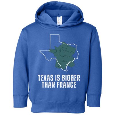 Texas Is Bigger Than France And Armed Funny Usa Toddler Hoodie