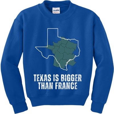 Texas Is Bigger Than France And Armed Funny Usa Kids Sweatshirt