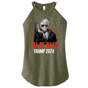 Trumpinator I'll Be Back 2024 Donald Trump 2024 I'll Be Back Women's Perfect Tri Rocker Tank