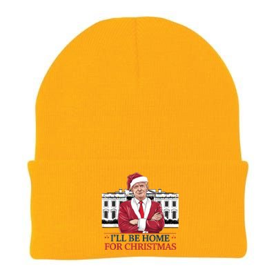 Trump ILl Be Home For Christmas Whitehouse 2024 Knit Cap Winter Beanie