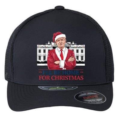 Trump ILl Be Home For Christmas Whitehouse 2024 Flexfit Unipanel Trucker Cap