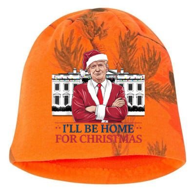 Trump ILl Be Home For Christmas Whitehouse 2024 Kati - Camo Knit Beanie