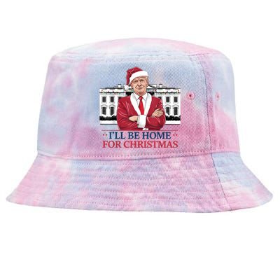 Trump ILl Be Home For Christmas Whitehouse 2024 Tie-Dyed Bucket Hat