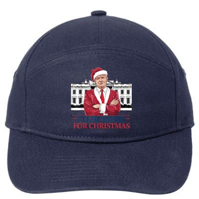 Trump ILl Be Home For Christmas Whitehouse 2024 7-Panel Snapback Hat