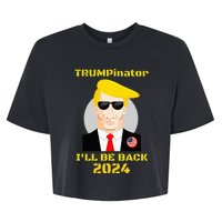 Trumpinator, I'll Be Back in 2024 Bella+Canvas Jersey Crop Tee