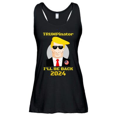 Trumpinator, I'll Be Back in 2024 Ladies Essential Flowy Tank